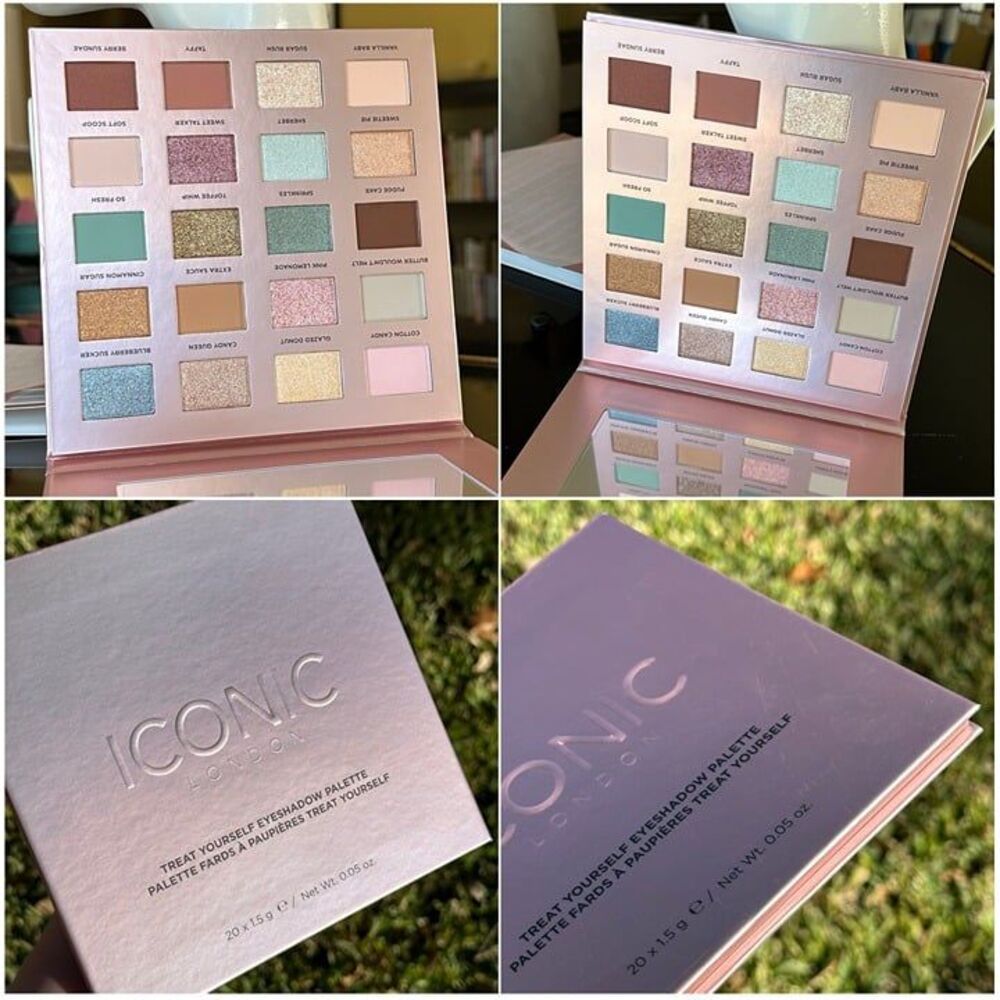 NIB ICONIC LONDON Treat Yourself Eyeshadow Palette Colorful Neutrals Pastels - Picture 12 of 12